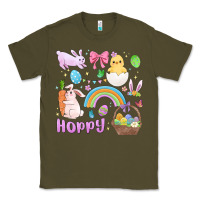Army Green easter hoppy bunny Classic Tee - MaliasSmallBusiness