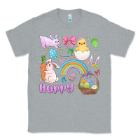 Heather Grey easter hoppy bunny Classic Tee - MaliasSmallBusiness