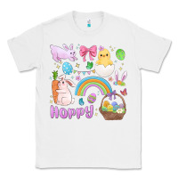 White easter hoppy bunny Classic Tee - MaliasSmallBusiness