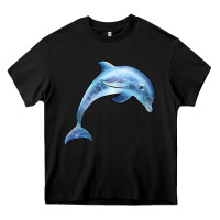 Black dolphin Heavy Core Tee - BarkalooDesign