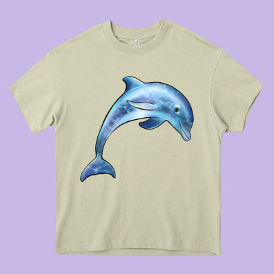 Dolphin Heavy Core Tee Designed By Barkaloodesign