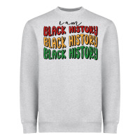 Heather Grey i am black history Heavyweight Sweatshirt - MaliasSmallBusiness