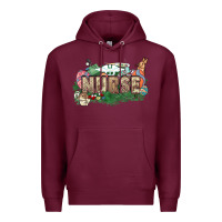 Burgundy Easter egg Nurse bunny Easter Day Premium Hoodie - HowdyJamesFarm