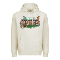 Oatmeal Heather Easter egg Nurse bunny Easter Day Premium Hoodie - HowdyJamesFarm