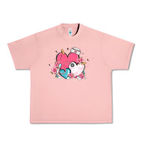Salmon nurse hearts Urban Heavy Tee - MaliasSmallBusiness