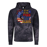 Cloud Black home of the free because of the brave Vintage Hoodie - NancyCooperArtShop