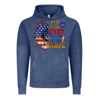 Vintage Denim home of the free because of the brave Vintage Hoodie - NancyCooperArtShop