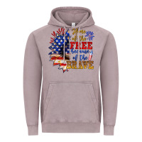 Vintage Zinc home of the free because of the brave Vintage Hoodie - NancyCooperArtShop