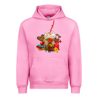 Fuchsia Pink teacher frappe coffee Urban Hoodie - FaDigitalArtStudio