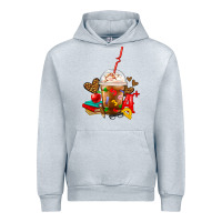 Heather Grey teacher frappe coffee Urban Hoodie - FaDigitalArtStudio
