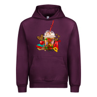 Mauve Wine teacher frappe coffee Urban Hoodie - FaDigitalArtStudio