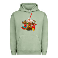 Pigment Oil Green teacher frappe coffee Urban Hoodie - FaDigitalArtStudio