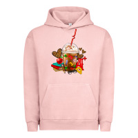 Pigment Salmon teacher frappe coffee Urban Hoodie - FaDigitalArtStudio