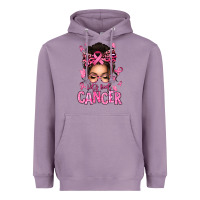 Lets Beat Cancer Afro Messy Bun Heavyweight Hoodie | Teevron