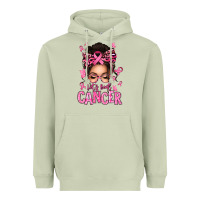 Matcha lets beat cancer afro messy bun Heavyweight Hoodie - texasbilliewilder