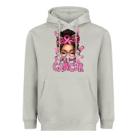 Moon Dust lets beat cancer afro messy bun Heavyweight Hoodie - texasbilliewilder