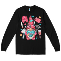 Black nurse with heart Long Sleeve Tee - NancyCooperArtShop