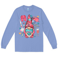 Colony Blue nurse with heart Long Sleeve Tee - NancyCooperArtShop