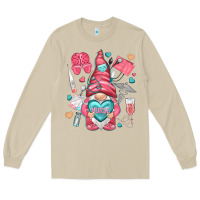 Mushroom nurse with heart Long Sleeve Tee - NancyCooperArtShop