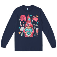 Navy nurse with heart Long Sleeve Tee - NancyCooperArtShop