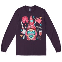 Plum nurse with heart Long Sleeve Tee - NancyCooperArtShop