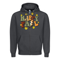 Smoke happy fall smiley face Zipper Hoodie - BarkalooDesign