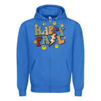 True Royal happy fall smiley face Zipper Hoodie - BarkalooDesign
