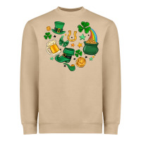 Mushroom st. patrick heart doodle Heavyweight Sweatshirt - MaliasSmallBusiness