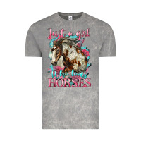 Cloud Rock just a girl who loves horses mustang Vintage Tee - LillyAllenDesigns