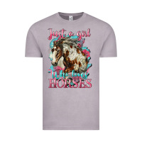 Vintage Zinc just a girl who loves horses mustang Vintage Tee - LillyAllenDesigns