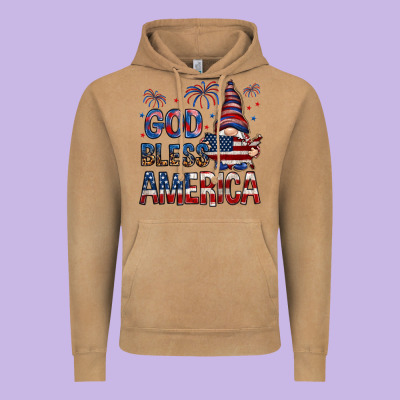 God Bless America Vintage Hoodie Designed By Nancycooperartshop