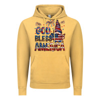 Vintage Mustard god bless america Vintage Hoodie - NancyCooperArtShop