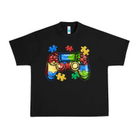 Black autism awareness video game controller Urban Heavy Tee - MaliasSmallBusiness