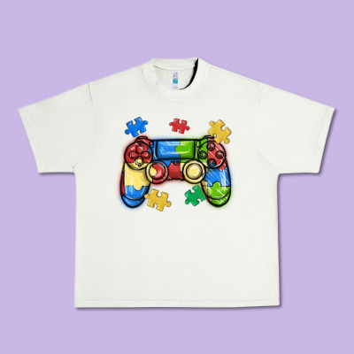 Autism Awareness Video Game Controller Urban Heavy Tee Designed By Maliassmallbusiness