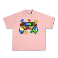 Salmon autism awareness video game controller Urban Heavy Tee - MaliasSmallBusiness