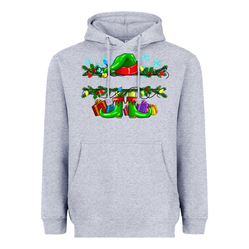 Custom Name Christmas Elf Heavyweight Hoodie by texasbilliewilder | Teevron