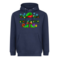 Navy custom name christmas elf Heavyweight Hoodie - texasbilliewilder