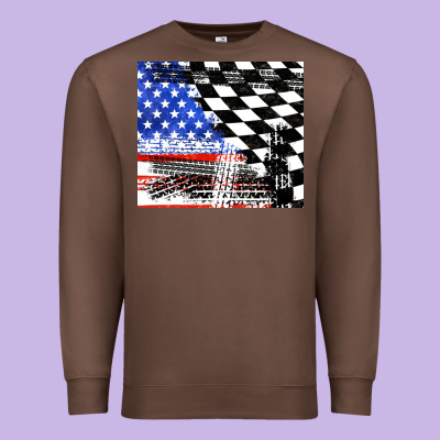 Racing Checkered Flag Tumbler Tbs Premium Sweatshirt Designed By Tumblerdesignbyshophia