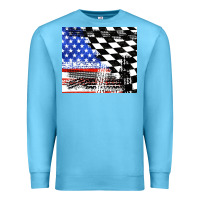 Ocean Blue racing checkered flag tumbler tbs Premium Sweatshirt - TumblerDesignByShophia