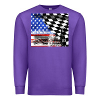 Purple racing checkered flag tumbler tbs Premium Sweatshirt - TumblerDesignByShophia