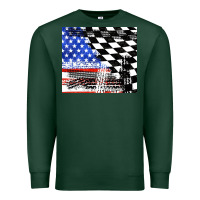 Sports Green racing checkered flag tumbler tbs Premium Sweatshirt - TumblerDesignByShophia