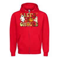 Red halloween lets go ghouls Zipper Hoodie - BarkalooDesign