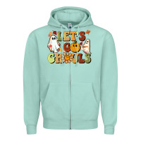 Seafoam halloween lets go ghouls Zipper Hoodie - BarkalooDesign