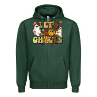 Sports Green halloween lets go ghouls Zipper Hoodie - BarkalooDesign