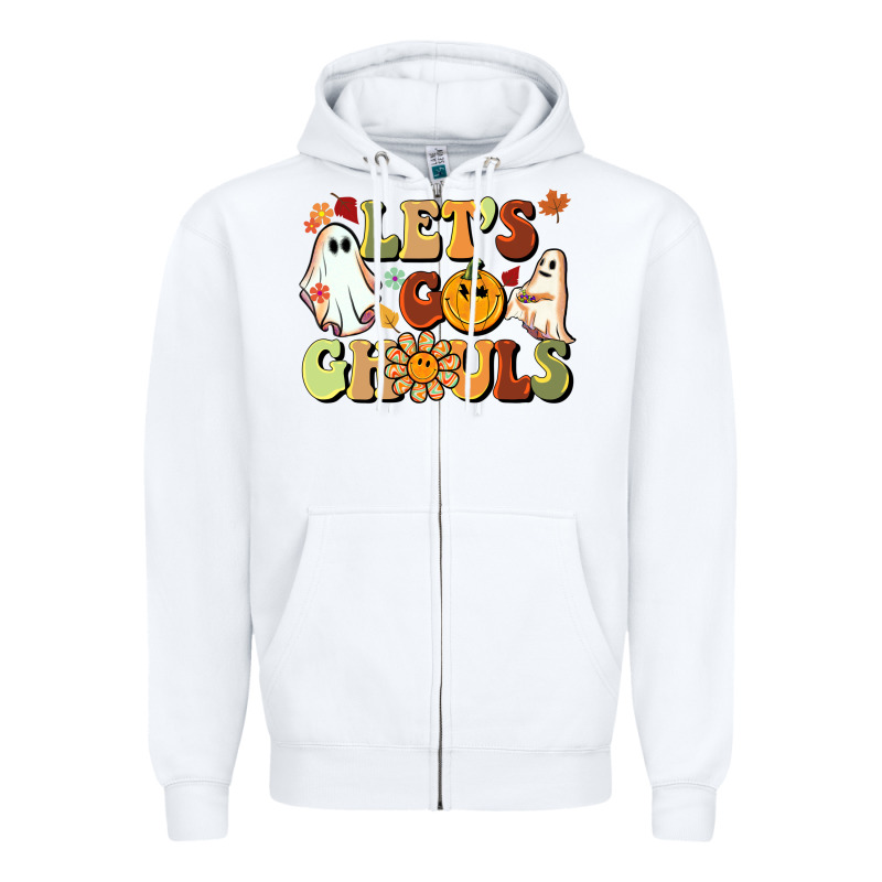 Halloween Lets Go Ghouls Zipper Hoodie by BarkalooDesign | Teevron