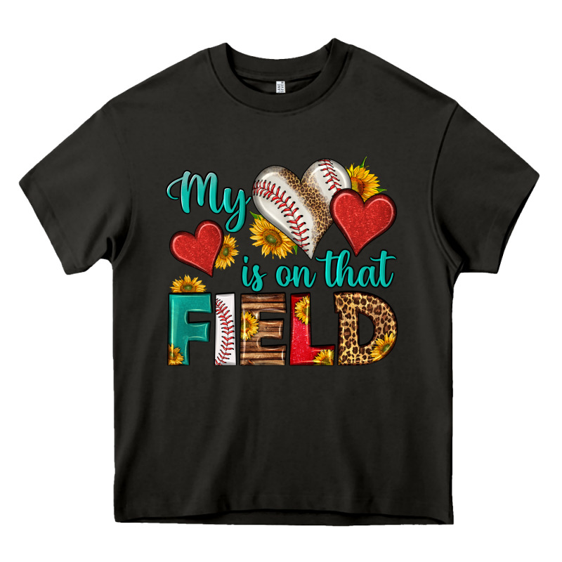 My Heart Is On That Field Baseball Heavy Core Tee by HRA Design Shop | Teevron