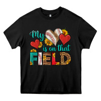 Black my heart is on that field baseball Heavy Core Tee - HRA Design Shop