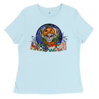 Baby Blue halloween Ladies Tee - CowhideDigitalArt