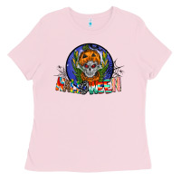 Bubblegum Pink halloween Ladies Tee - CowhideDigitalArt