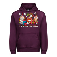 Mauve Wine It's Game Day Y'all Baseball Coffee Cups Urban Hoodie - FaDigitalArtStudio